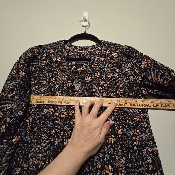 Maeve By Anthropologie Dark Floral Dress SM Ditsy Tiered Boho Cottage Festival - Picture 10 of 15